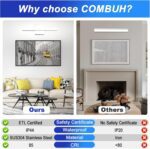 Combuh Modern Bathroom Light Fixtures Over Mirror, 16 Inch IP44 9W Chrome Vanity Light Bar for Bathroom, Wall Light Fixtures Cool White 6000K - Image 4