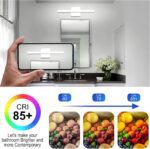 Combuh Modern Bathroom Light Fixtures Over Mirror, 16 Inch IP44 9W Chrome Vanity Light Bar for Bathroom, Wall Light Fixtures Cool White 6000K - Image 7