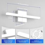 Combuh Modern Bathroom Light Fixtures Over Mirror, 16 Inch IP44 9W Chrome Vanity Light Bar for Bathroom, Wall Light Fixtures Cool White 6000K - Image 8