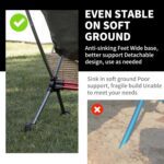 Naturehike YL08 Ultralight Camping Chair, 2.12 LBS Portable Backpacking Chair with Anti-Sinking Feet, Lightweight Compact Collapsible Camp Chair Folding Hiking Chair - Image 5