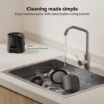 PETLIBRO Automatic Cat Feeder, Wi-Fi Rechargeable Cats Food Dispenser Battery-Operated with 30-Day Life, AIR 2.4G Wi-Fi Timed Pet Feeder for Cats & Dogs, 2L Auto Cat Feeder, Black - Image 7