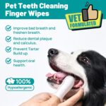 Dog Dental Care Finger Wipes - Teeth Cleaning Finger Wipes for Dog & Cats - Tooth Brushing Kit Dental Wipes for Dog - Reduces Plaque & Freshens Breath (50 PCS, Unscented) - Image 3