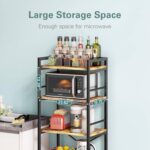 Denkee 5-Tier Bakers Rack for Kitchen with Storage, Industrial Microwave Stand Shelf, Coffee Bar for Small Spaces, Free Standing Kitchen Storage Shelf Rack, 23.62" L x 15.75" W x 60.24" H - Image 4