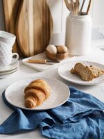 LE TAUCI Dinnerware Sets 12 PCS, Ceramic Plates and Bowls Set, Suit For Housewarming (10" Dinner Plate + 8" Salad Dish + 26 oz Cereal Bowl) x 4, Oven safe - Arctic White - Image 4