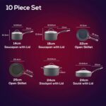 Circulon 83903 Radiance Hard Anodized Nonstick Cookware Pots and Pans Set, 10 Piece, Gray - Image 11
