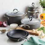 Circulon 83903 Radiance Hard Anodized Nonstick Cookware Pots and Pans Set, 10 Piece, Gray - Image 12