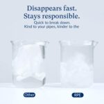 Flushable Wet Wipes - 6 Large Packs (360 Ct) - Unscented Extra-Large Body & Hand Tissue with Vitamin E & Aloe - For Adults, Children & Kids - Ideal for Home, Bathroom, Car & Everyday Hygiene - Image 6