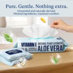 Flushable Wet Wipes - 6 Large Packs (360 Ct) - Unscented Extra-Large Body & Hand Tissue with Vitamin E & Aloe - For Adults, Children & Kids - Ideal for Home, Bathroom, Car & Everyday Hygiene - Image 7
