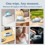 Flushable Wet Wipes - 6 Large Packs (360 Ct) - Unscented Extra-Large Body & Hand Tissue with Vitamin E & Aloe - For Adults, Children & Kids - Ideal for Home, Bathroom, Car & Everyday Hygiene - Image 8
