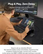 EVICIV Portable Monitor Touchscreen 15.6 FHD 1080P IPS 10-Point Touch Screen Monitor & Speakers, HDMI USB C Eye-Care Travel External for Laptop Computer PC Phone Switch, VESA & Smart Cover - Image 4