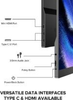 EVICIV Portable Monitor Touchscreen 15.6 FHD 1080P IPS 10-Point Touch Screen Monitor & Speakers, HDMI USB C Eye-Care Travel External for Laptop Computer PC Phone Switch, VESA & Smart Cover - Image 8