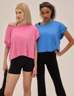 Open Back Workout Tops for Women Loose Fit Athletic Crop Tee Short Sleeve Gym Running Yoga Shirt - Image 5