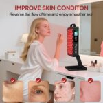 Red Light Therapy for Face and Body, 630nm 660nm 810nm and 850nm Near Infrared Light Therapy Panel, 70 Dual Chip LEDs, High Power LED Light Therapy Device for Skin Care, Sleep, Pain Relief. M70 - Image 3