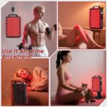 Red Light Therapy for Face and Body, 630nm 660nm 810nm and 850nm Near Infrared Light Therapy Panel, 70 Dual Chip LEDs, High Power LED Light Therapy Device for Skin Care, Sleep, Pain Relief. M70 - Image 8