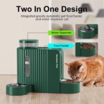 Gardner Pet Automatic Gravity Cat Food Feeder and Water Dispenser Stainless Steel Two-in-One Set Large Capacity Dispenser for Pets Dogs, Puppies, Kittens - Image 3