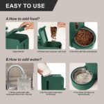 Gardner Pet Automatic Gravity Cat Food Feeder and Water Dispenser Stainless Steel Two-in-One Set Large Capacity Dispenser for Pets Dogs, Puppies, Kittens - Image 7