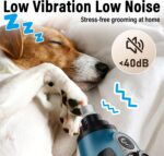 Casfuy Smart 6-Speed Dog Nail Grinder - 50% More Power Pet Nail Grinder with 2 LED Lights Quiet Rechargeable Electric Dog Nail Trimmers File Toenail Grinder for Large Medium Small Dogs & Cats (DB) - Image 5
