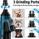 Casfuy Smart 6-Speed Dog Nail Grinder - 50% More Power Pet Nail Grinder with 2 LED Lights Quiet Rechargeable Electric Dog Nail Trimmers File Toenail Grinder for Large Medium Small Dogs & Cats (DB) - Image 9