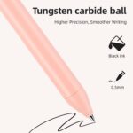 Gel Pens, 5 Pcs 0.5mm Retractable Quick Dry Black Ink Fine Point Rolling Ball Gel Pen, Smooth Writing No Bleed for Journaling Note Taking, Home School Office Supplies - Image 6