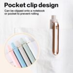 Gel Pens, 5 Pcs 0.5mm Retractable Quick Dry Black Ink Fine Point Rolling Ball Gel Pen, Smooth Writing No Bleed for Journaling Note Taking, Home School Office Supplies - Image 7