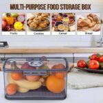 Bread Box Bread Boxes for Kitchen Counter Airtight, Time Recording Bread Storage Container with Lid, Bread Keeper for Homemade Bread, Toast, Bagel, Donut and Cookies, Grey - Image 7