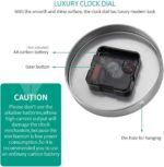 AILILIFE 3D DIY Wall Clock Decor Sticker Mirror Frameless Large DIY Wall Clock Kit for Home Living Room Bedroom Office Decoration (Black) - Image 7