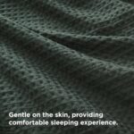 Bedsure Luxury Waffle Duvet Cover Queen Size - Textured Duvet Cover Set, Soft, Breathable Bedding Set (90"x90") with 2 Pillow Shams for All Season, Forest Green, Comforter Not Included - Image 4