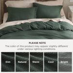 Bedsure Luxury Waffle Duvet Cover Queen Size - Textured Duvet Cover Set, Soft, Breathable Bedding Set (90"x90") with 2 Pillow Shams for All Season, Forest Green, Comforter Not Included - Image 9