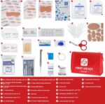 Small First Aid Kit, 150 Piece with Foil Blanket & Scissors, Mini First Aid Bag for Emergency, Home, Camping, Travel, Sports, Office, Outdoor, Car, School - Image 3