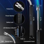 KTEBO® 2 Pack Plasma Arc Electric Candle Lighters Rechargeable - USB Long Reach for Scented Candles, BBQ Grill & Camping - Lightweight Portable Windproof Design Lighters for Him - Image 3