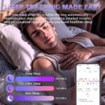 Smart Ring for Men Women – Fitness Tracker Ring with Heart Rate, SpO2, Blood Pressure, Sleep Monitoring, Step & Calorie Counter, No Subscription Fee, iOS & Android Compatible (Black, 14) - Image 3