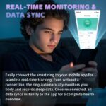 Smart Ring for Men Women – Fitness Tracker Ring with Heart Rate, SpO2, Blood Pressure, Sleep Monitoring, Step & Calorie Counter, No Subscription Fee, iOS & Android Compatible (Black, 14) - Image 6