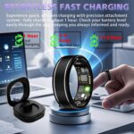 Smart Ring for Men Women – Fitness Tracker Ring with Heart Rate, SpO2, Blood Pressure, Sleep Monitoring, Step & Calorie Counter, No Subscription Fee, iOS & Android Compatible (Black, 14) - Image 7