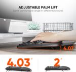 MEETION Ergonomic Wireless Keyboard and Mouse, Ergo Keyboard with Vertical Mouse, Split Cushioned Wrist Palm Rest, Natural Typing, Rechargeable, Full Size, Windows/Mac/Computer/Laptop, Black DirectorC - Image 5