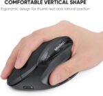 MEETION Ergonomic Wireless Keyboard and Mouse, Ergo Keyboard with Vertical Mouse, Split Cushioned Wrist Palm Rest, Natural Typing, Rechargeable, Full Size, Windows/Mac/Computer/Laptop, Black DirectorC - Image 8
