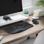 MEETION Ergonomic Wireless Keyboard and Mouse, Ergo Keyboard with Vertical Mouse, Split Cushioned Wrist Palm Rest, Natural Typing, Rechargeable, Full Size, Windows/Mac/Computer/Laptop, Black DirectorC - Image 9