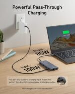 Anker USB C Hub, 11-in-1 Docking Station Dual Monitor, 10 Gbps USB-C and USB-A Data Ports, 4K HDMI and DisplayPort, 85W Power Delivery, 2 Data Ports, Ethernet, for XPS - Image 7