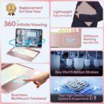 BABG TouchPad Keyboard Case for iPad 10th Generation&iPad 11th(A16,2025),iPad Air 11（M3,M2/iPad Pro 11 inch Keyboard&iPad Air 5th/Air 4th Keyboard, 360°Swivel,7 Use Modes,Rainbow Backlight- Rose Gold - Image 3
