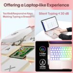 BABG TouchPad Keyboard Case for iPad 10th Generation&iPad 11th(A16,2025),iPad Air 11（M3,M2/iPad Pro 11 inch Keyboard&iPad Air 5th/Air 4th Keyboard, 360°Swivel,7 Use Modes,Rainbow Backlight- Rose Gold - Image 4