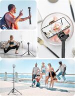71''/180cm Phone Tripod & Selfie Stick, Portable Travel Stand for Video Recording, Travel Tripod for iPhone/Cell Phone with Detachable Remote, Compatible with Smartphones, DSLR - Image 9