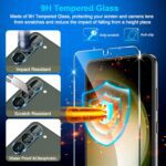 3 Pack Glass Screen Protector for Samsung Galaxy S23 [6.1 inch] + 3 Pack Camera Lens Protector, 9H Tempered Glass, Fingerprint Unlock, HD Clear Case Friendly Anti-Scratch - Image 4