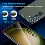 3 Pack Glass Screen Protector for Samsung Galaxy S23 [6.1 inch] + 3 Pack Camera Lens Protector, 9H Tempered Glass, Fingerprint Unlock, HD Clear Case Friendly Anti-Scratch - Image 8