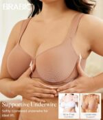 BRABIC Minimizer Bras for Women Full Coverage with Supportive Underwire Unlined Plus Size Seamless Bra for Heavy Breast - Image 3