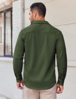 COOFANDY Mens Long Sleeve Button Down Shirts Casual Untucked Shirts Stretch Shirts - Image 5