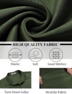 COOFANDY Mens Long Sleeve Button Down Shirts Casual Untucked Shirts Stretch Shirts - Image 6