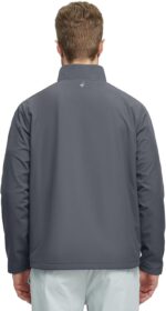 Rouen Mens Golf Raincoat Jacket Zipper Pockets Lightweight Softshell Hooded Water-resistant Spring Fall Outdoor Windbreaker - Image 6