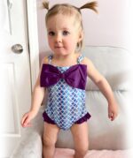 HINTINA Newborn Baby Girl One Piece Swimsuit Sleeveless Bathing Suit with Hat - Image 4