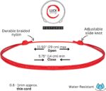 Thin Red Cord Bracelet - Waterproof Nylon Adjustable Surfer String Friendship Bracelet for Men, Women, Teens - Unisex Vegan Lightweight Summer Beach Accessories - Image 8