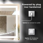 40X30 LED Bathroom Mirror with Lights, Anti-Fog, Dimmable, Backlit + Front Lit, Smart Bathroom Vanity Mirror, Memory Function, Shatterproof, Tempered Glass (Horizontal/Vertical) - Image 5