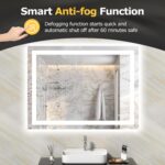 40X30 LED Bathroom Mirror with Lights, Anti-Fog, Dimmable, Backlit + Front Lit, Smart Bathroom Vanity Mirror, Memory Function, Shatterproof, Tempered Glass (Horizontal/Vertical) - Image 7